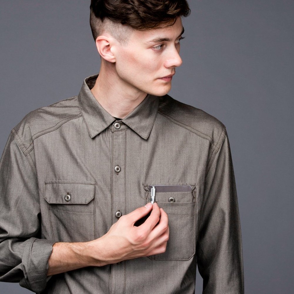 "Glenbrook" Woven Merino Wool Adventure shirt